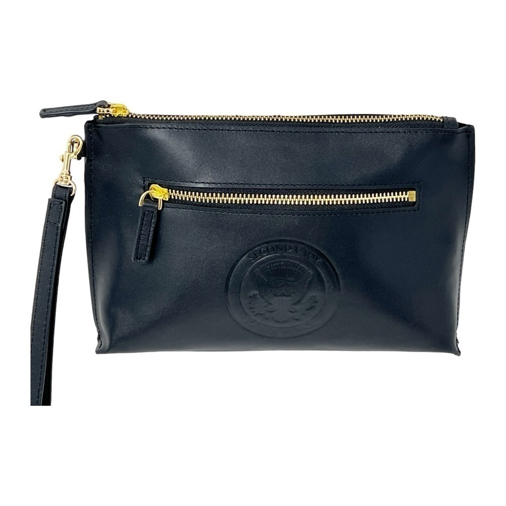 Rare Second Lady Karen Pence Leather Bag Pouch Wristlet - Picture 2 of 10